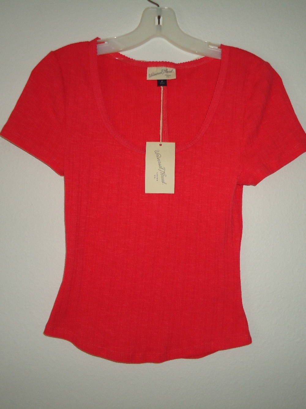 Universal Thread Women's Stretch T shirt Short Sleeve Size-M Orange